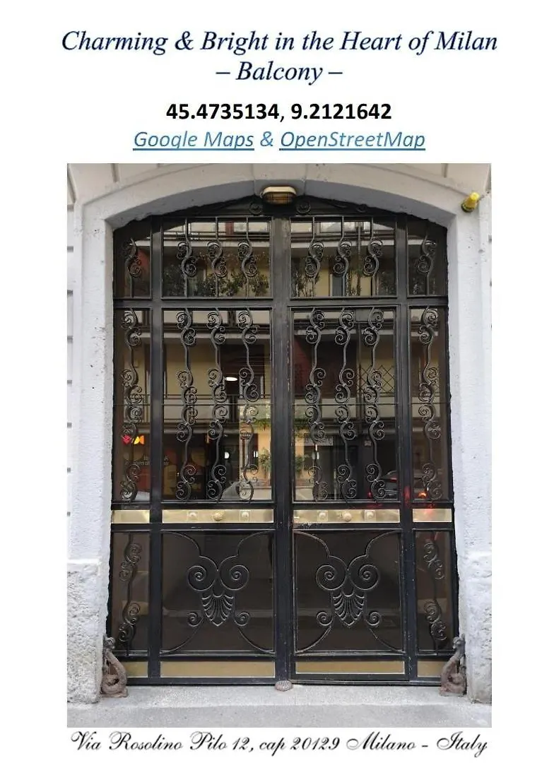 Appartamento Charming & Bright In The Heart Of Milan - Balcony